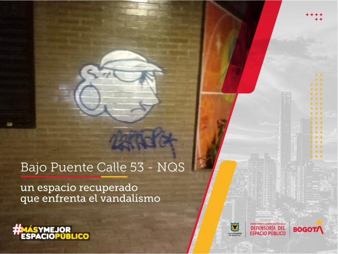 Bajopuente de calle 53 con NQS: un espacio recuperado que enfrenta el vandalismo