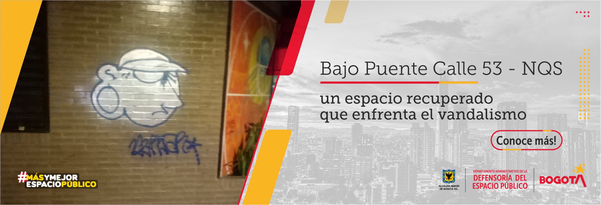 Bajopuente de calle 53 con NQS: un espacio recuperado que enfrenta el vandalismo
