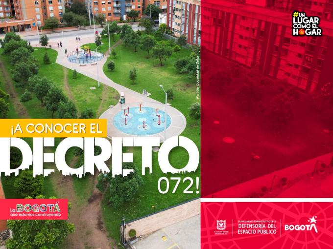 Expedido Decreto que reglamenta los espacios públicos de Bogotá  