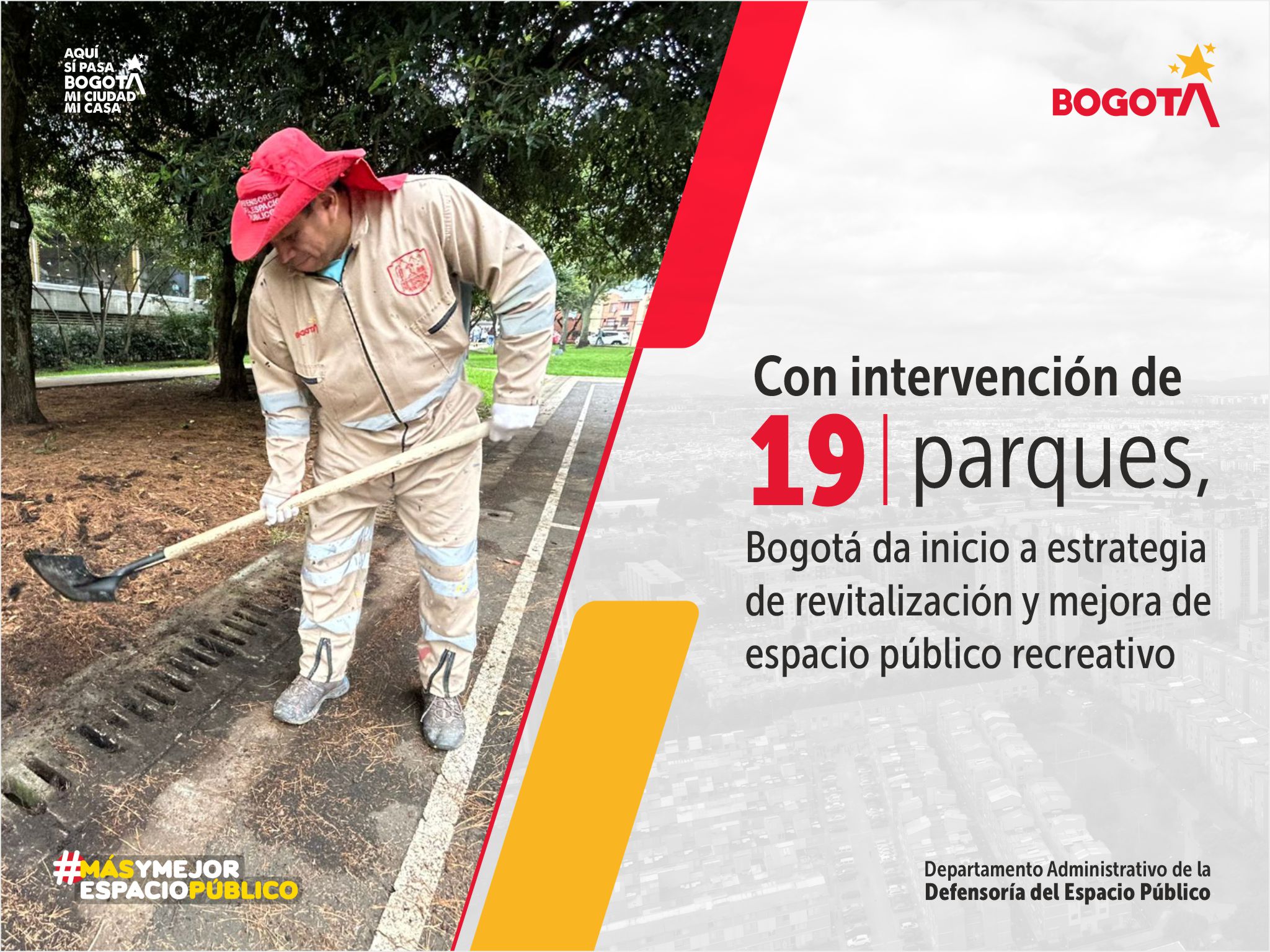 Con intervención de 19 parques, Bogotá da inicio a estrategia de revitalización y mejora de espacio público recreativo