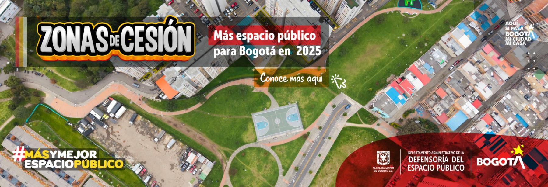 Zonas de cesión: Más espacio público para Bogotá en  2025